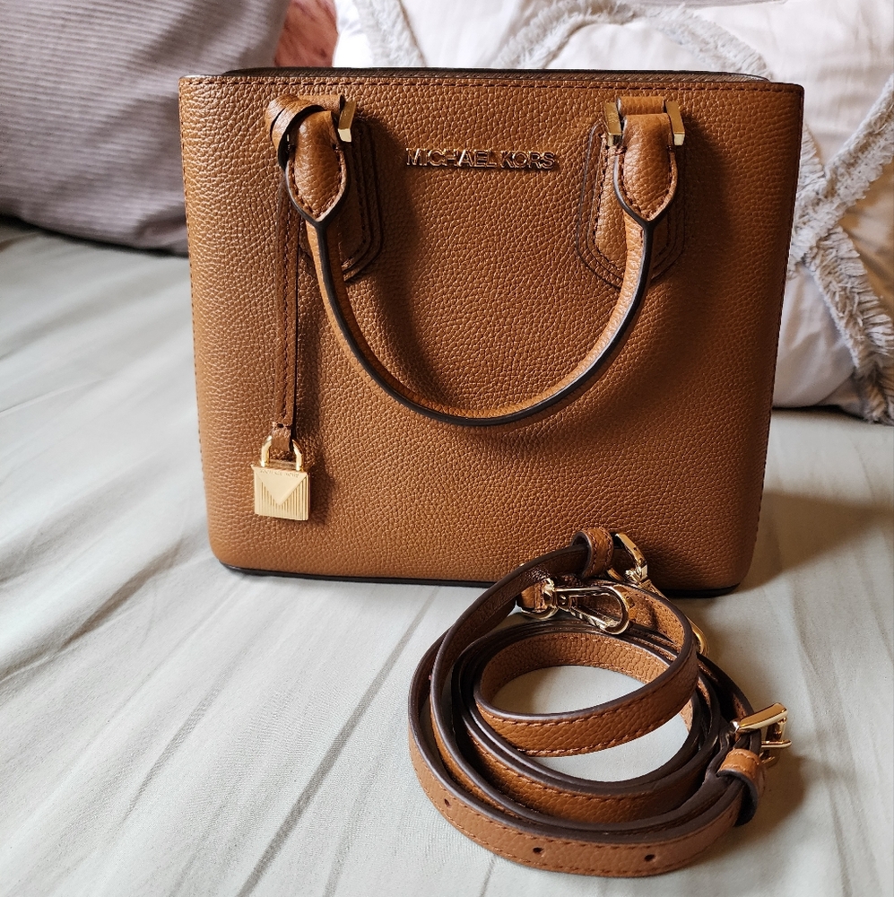 Michael Kors Brown Pebbled Leather Handbag